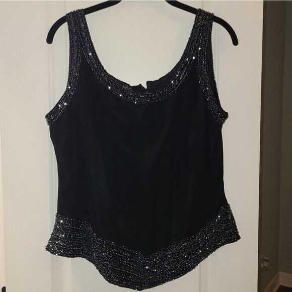 JK Ara New York Beaded Trim Tank - Picture 3 of 11